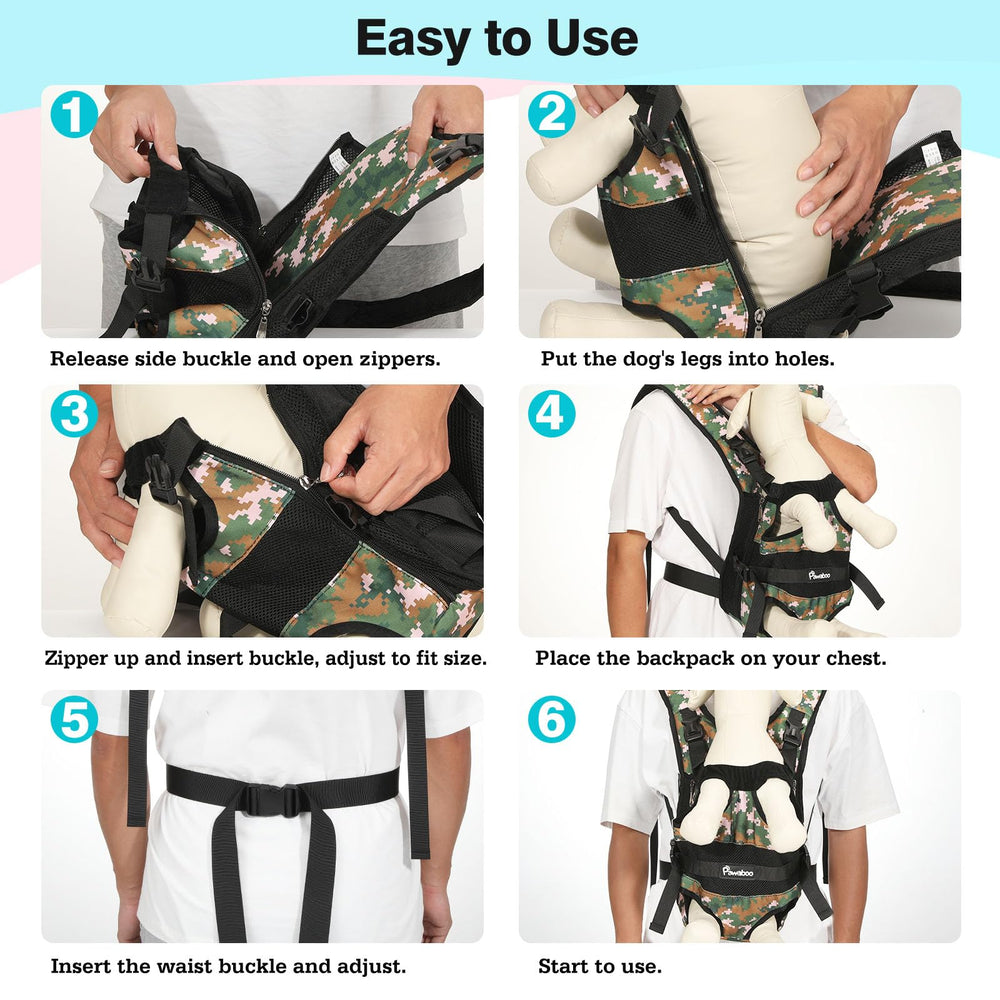 Pawaboo correas anchas ajustables para repartir peso.