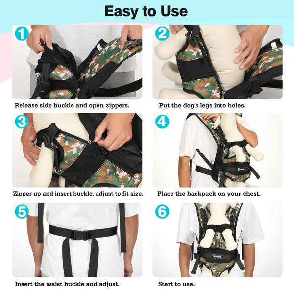 Pawaboo correas anchas ajustables para repartir peso.