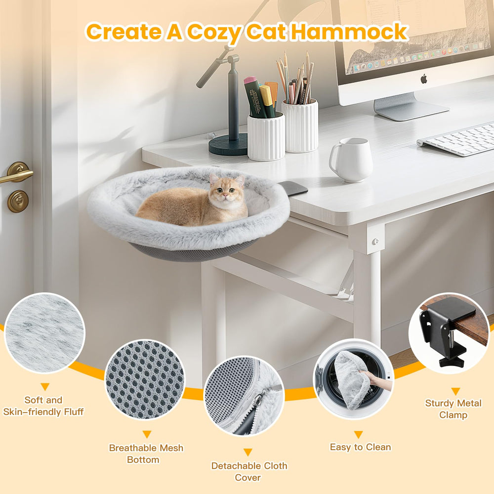 Pawaboo funda de cama-gato lavable y reversible para limpieza fácil