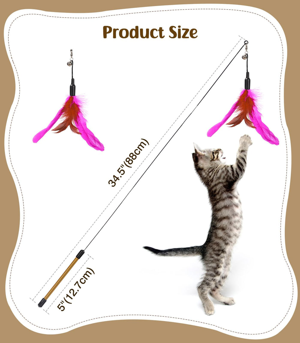 Entretenimiento diario para gatos con Pawaboo y plumas