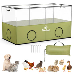 Pawaboo jaula de animales pequeños con malla superior para visibilidad y ventilación mejoradas.