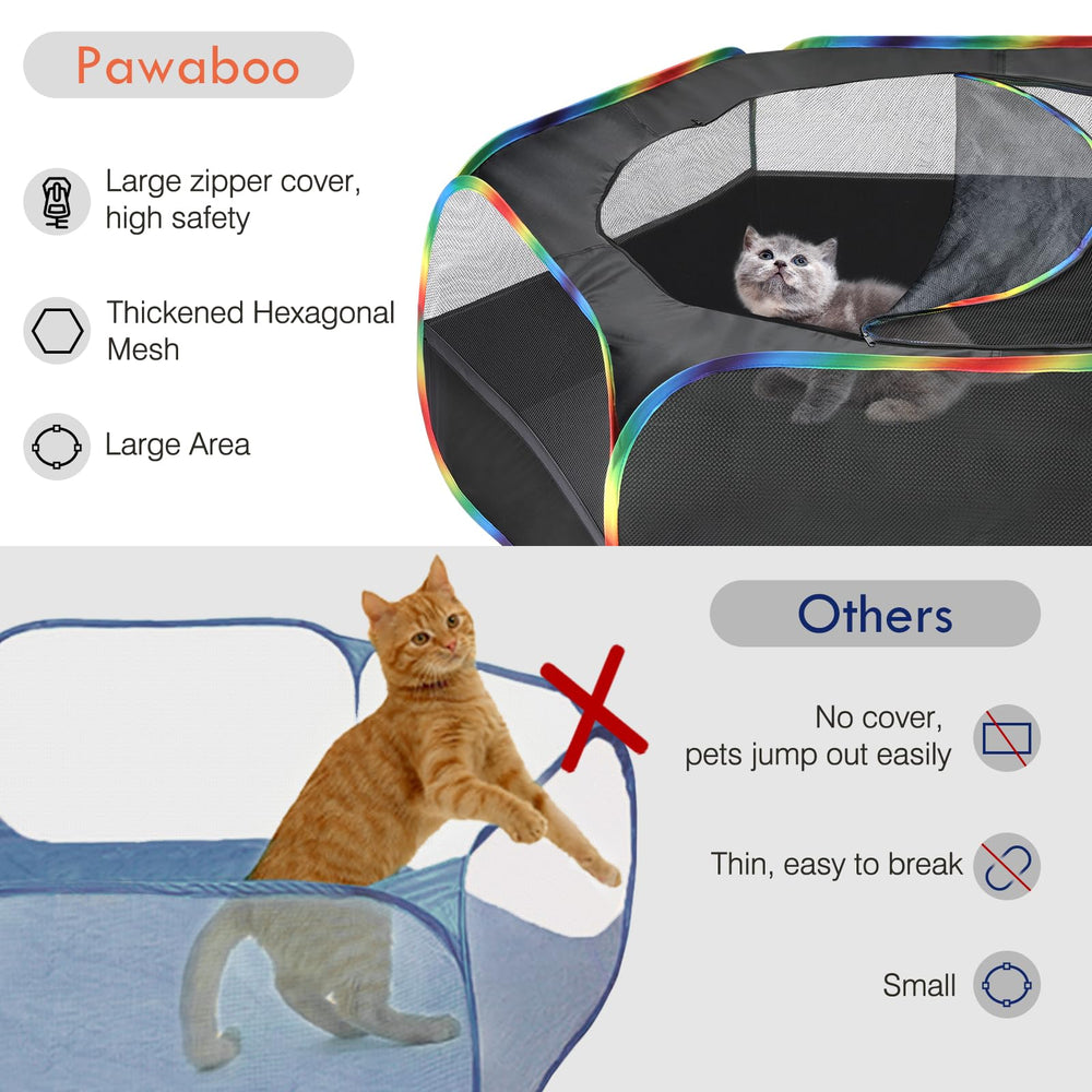 Pawaboo jaula: malla de alta densidad para mayor seguridad.