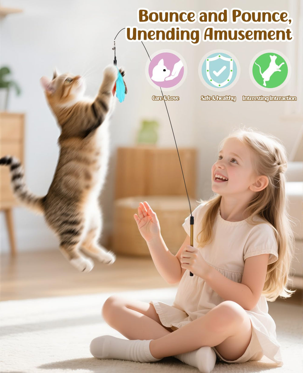 Pawaboo juguete interactivo para gatos, ideal para sesiones de juego.