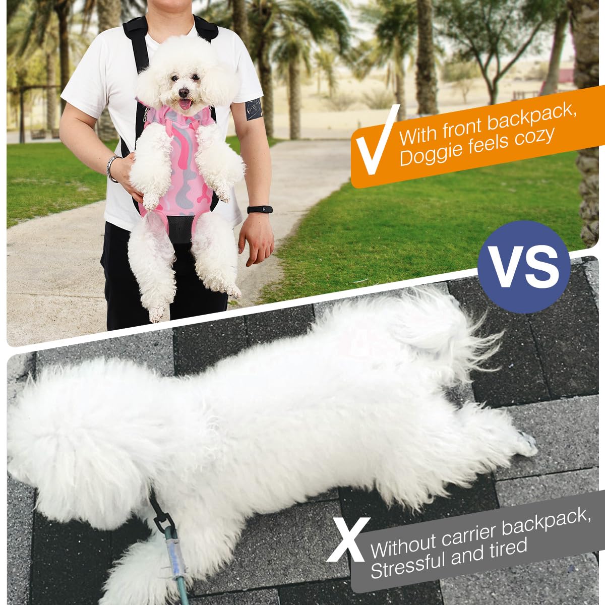 Pawaboo portador de mascotas para caminar, ideal para paseos al aire libre.