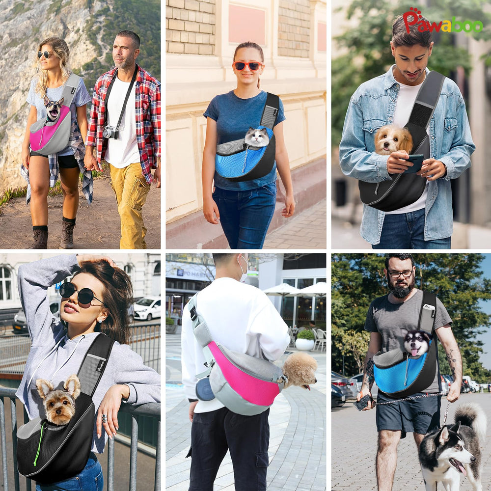 Pawaboo transportín bandolera ideal para uso diario al caminar o hacer compras.