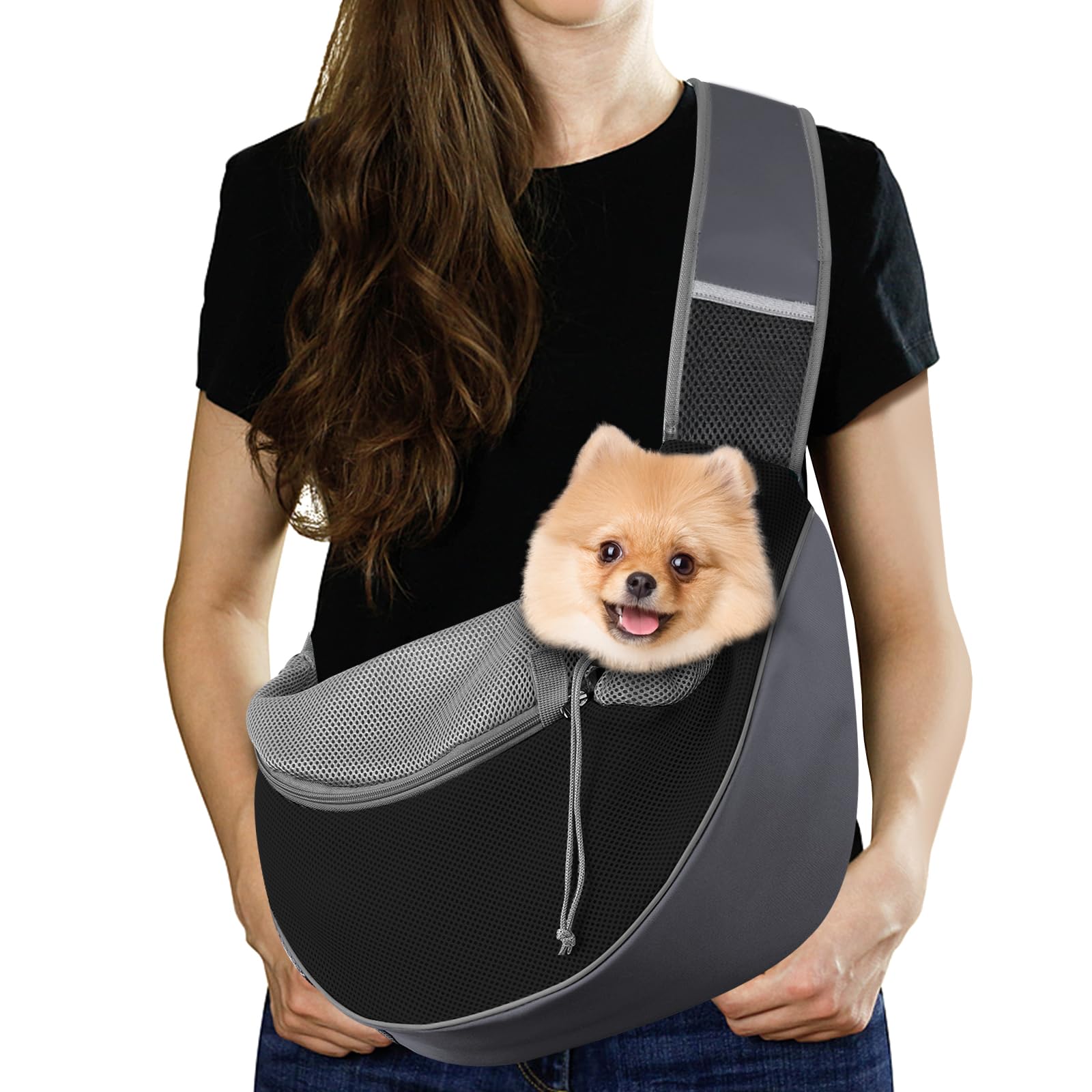 Pawaboo portador para perros con banda ajustable para paseos cómodos