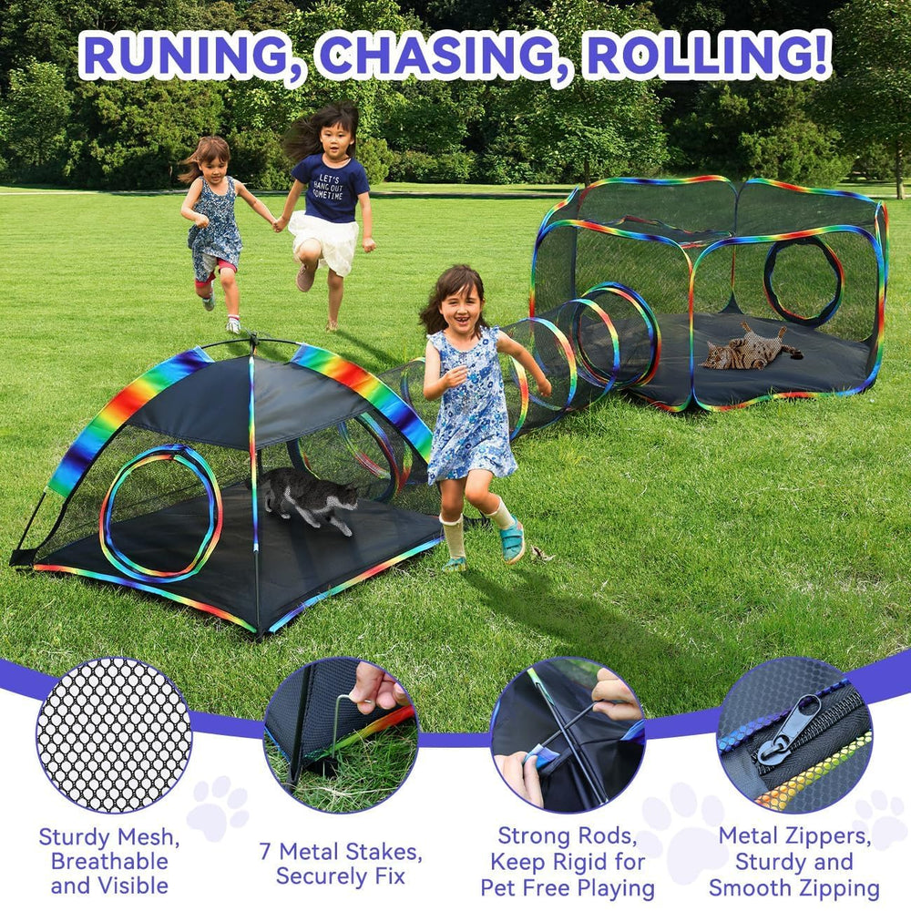 Pawaboo Rainbow estructura-metalica-refuerzo, base estable para juegos activos.