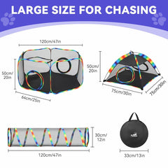 Pawaboo Rainbow tunel-acoplado, conexión fluida para explorar.