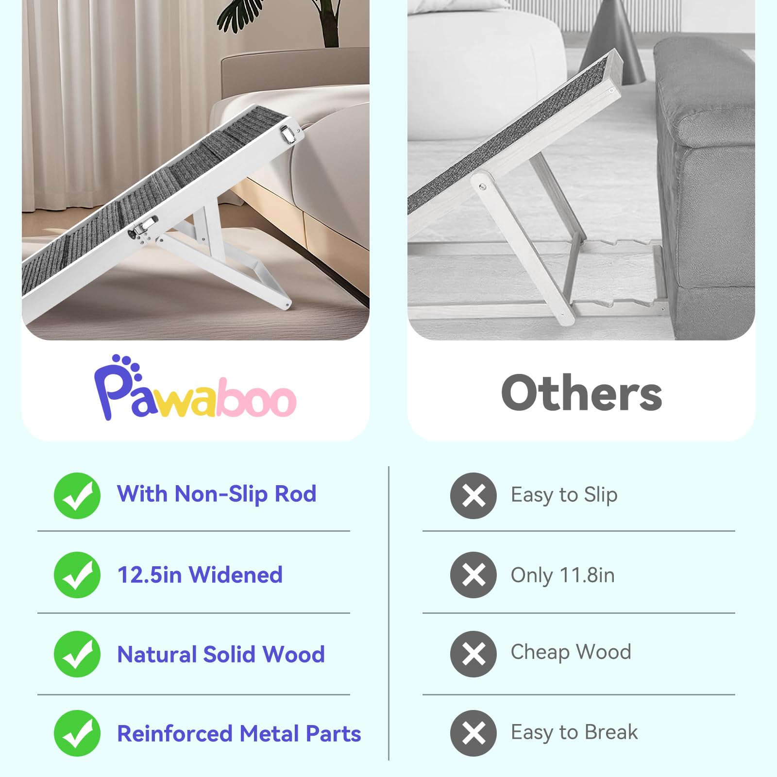 Pawaboo rampa para uso diario en sofá