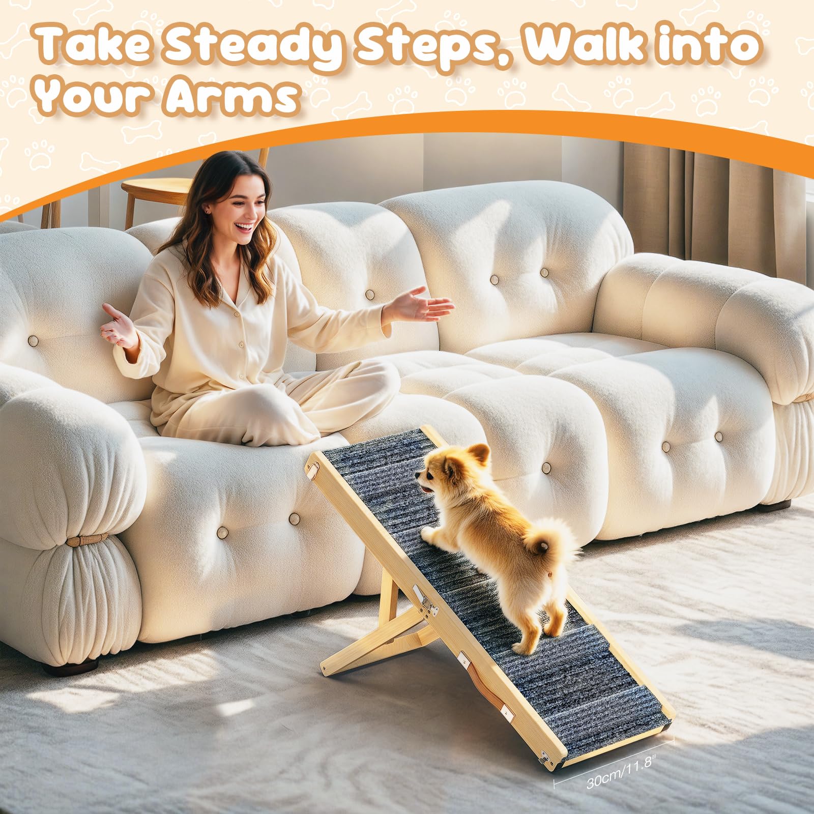 Pawaboo rampa para perros plegable y portátil para viajar.