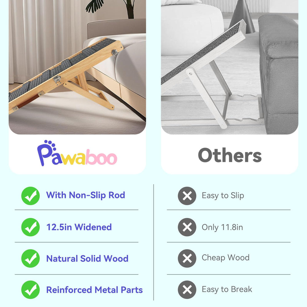 Pawaboo rampa para perros para subir y bajar del sofá con facilidad.