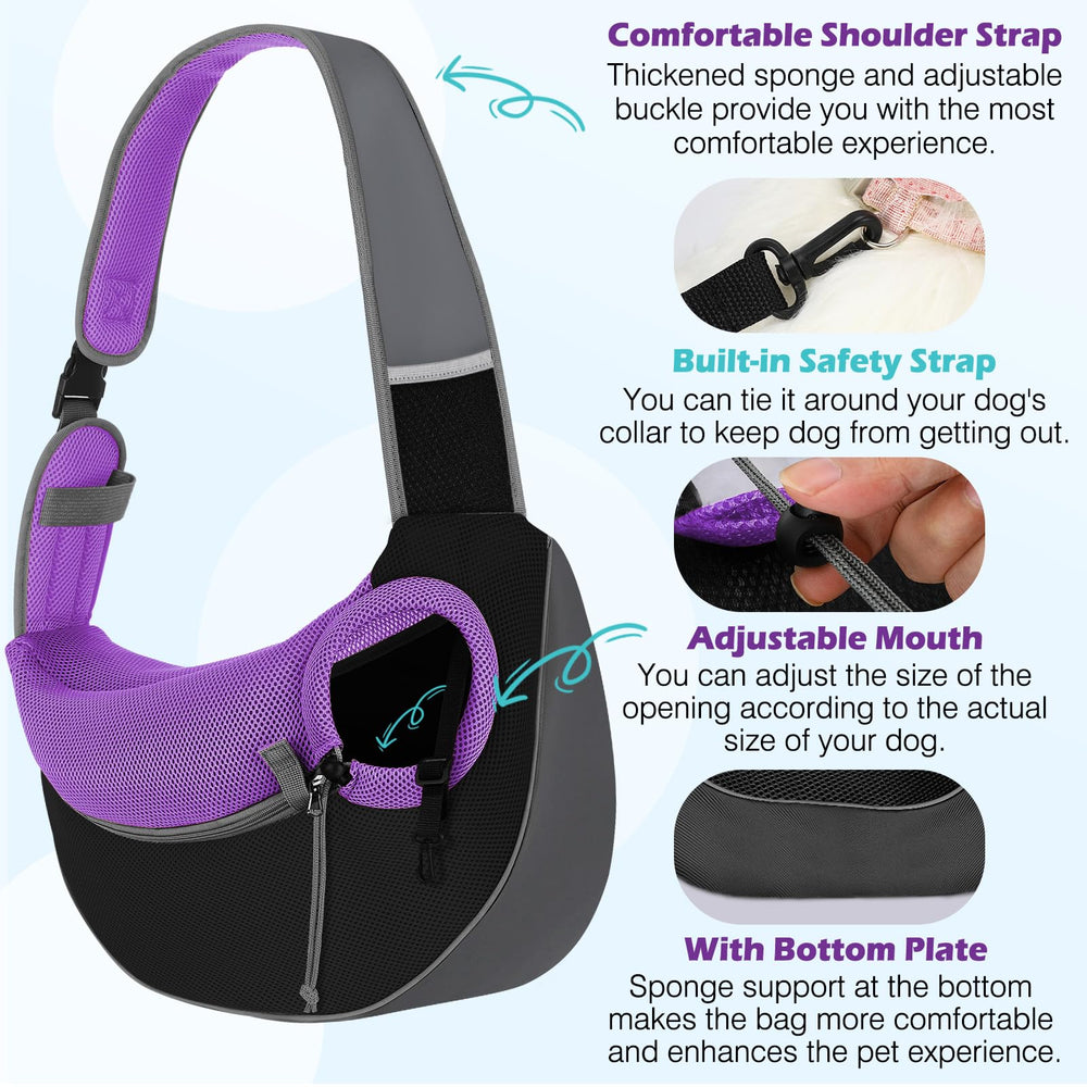 Pawaboo Sling bolsillo trasero con cremallera para objetos.