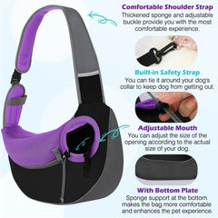 Pawaboo Sling bolsillo trasero con cremallera para objetos.