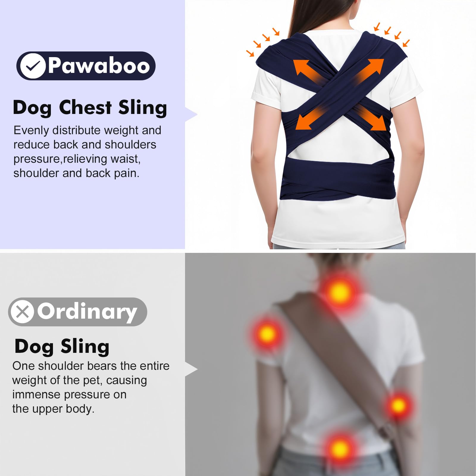 Pawaboo sling lavable a máquina: fácil de limpiar después de cada uso.