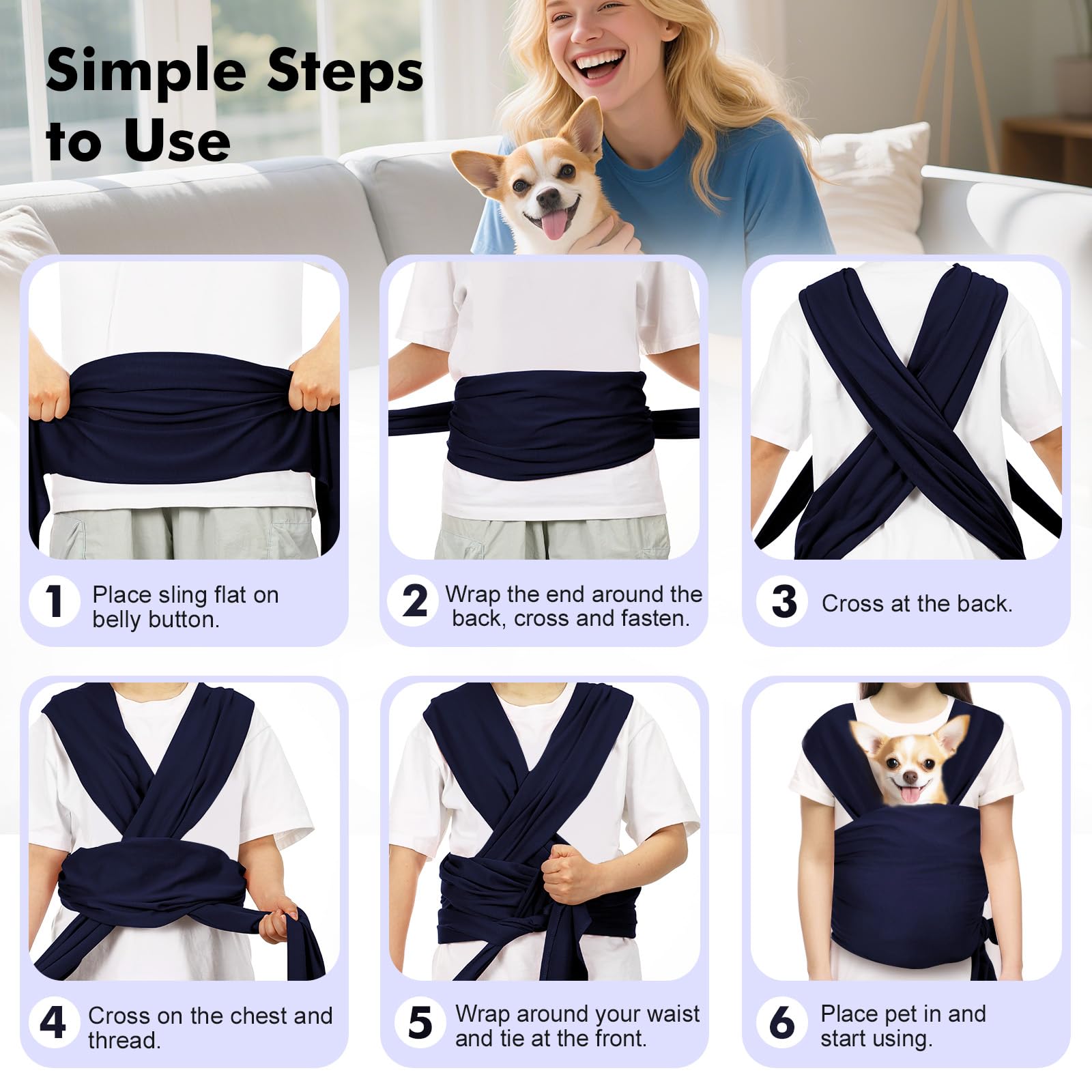 Pawaboo sling uso diario multifuncional: perfecto para viajes, paseos y emergencias.