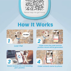 Escaneo del código QR de Pawaii para localización instantánea.