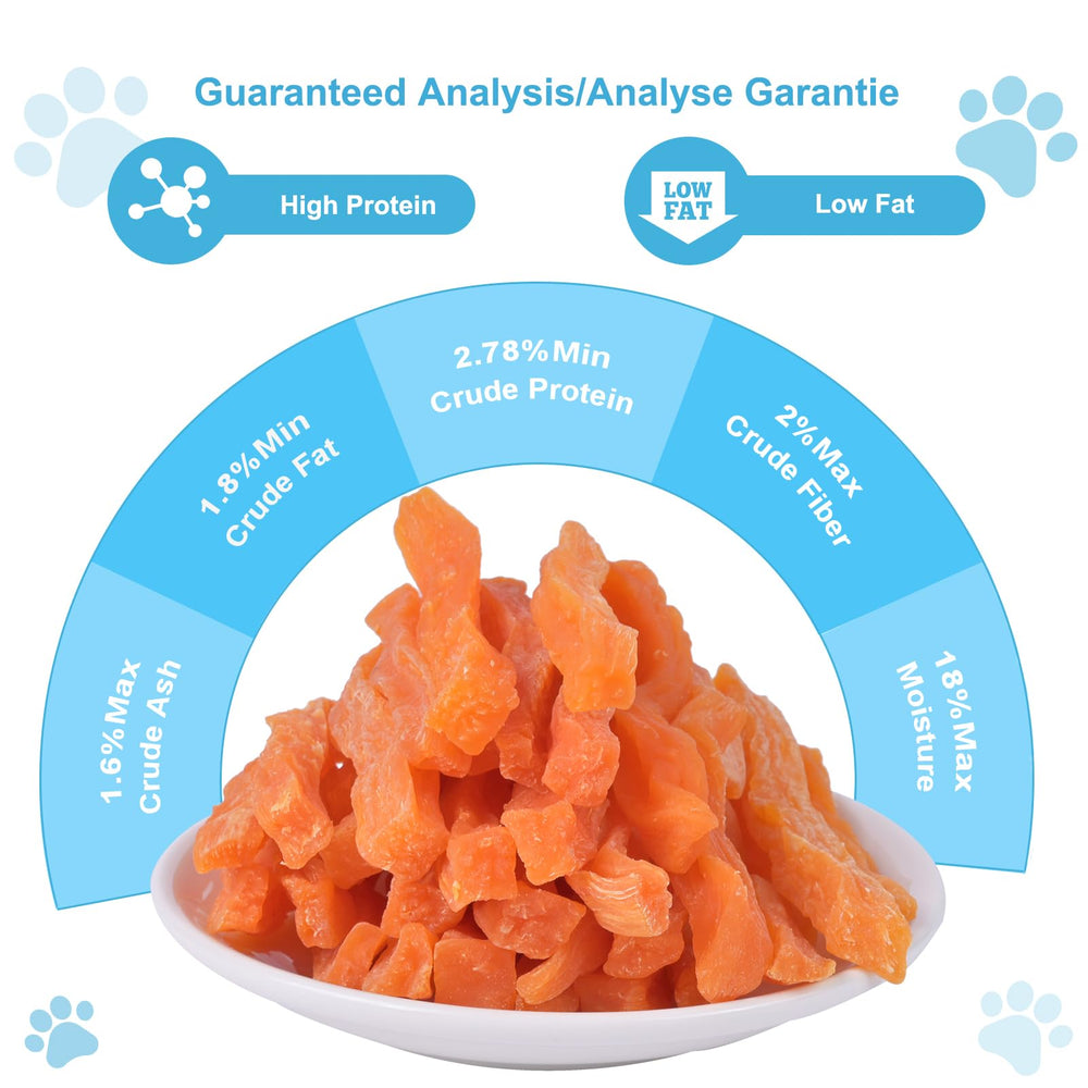 Pawant batata dulce tiras para cachorros, snack suave para aprender.