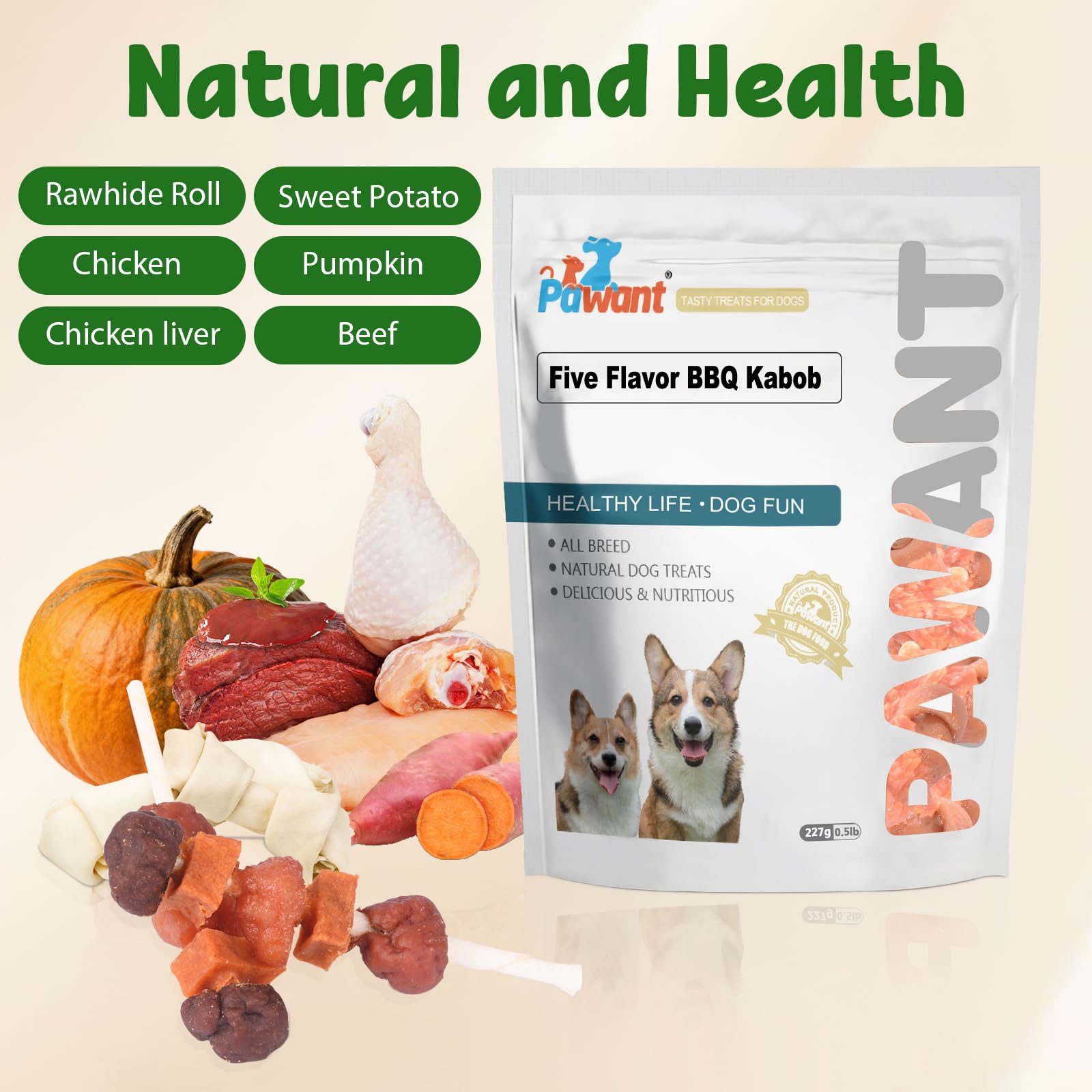 Pawant hígado de pollo, sabor nutritivo para perros.