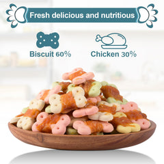 Pawant mordiscos de pollo naturales, snack seguro para mascotas.