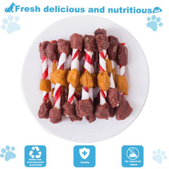Palitos de hueso de dos tonos Pawant, snack duradero para perros.