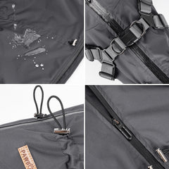 PAWBOSE abrigo impermeable para perro, ajuste dorsal y cuello cómodo para caminar.