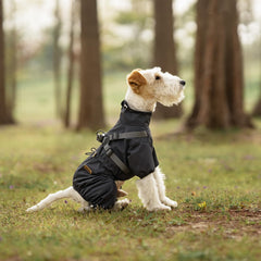 PAWBOSE abrigo impermeable con cremallera y cinta reflectante para mayor visibilidad.