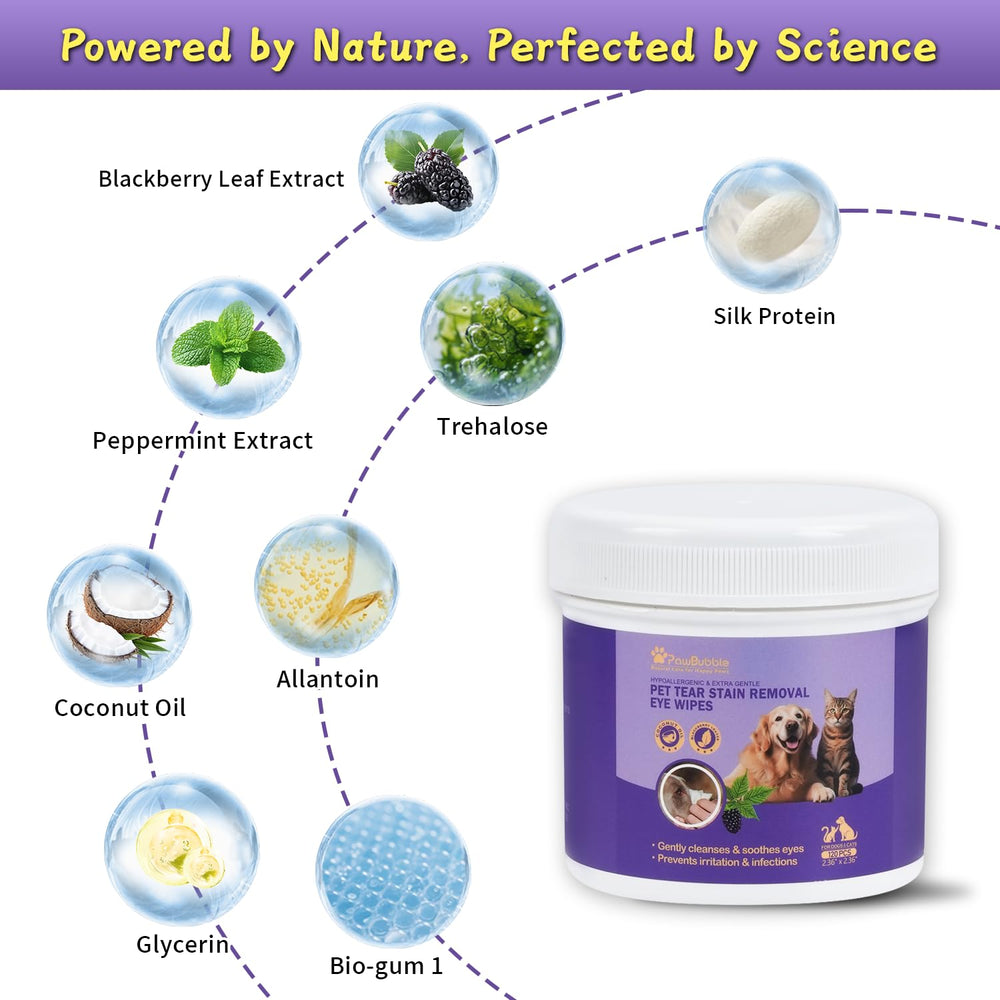 PawBubble tejido cruzado suave para limpieza delicada sin irritación.