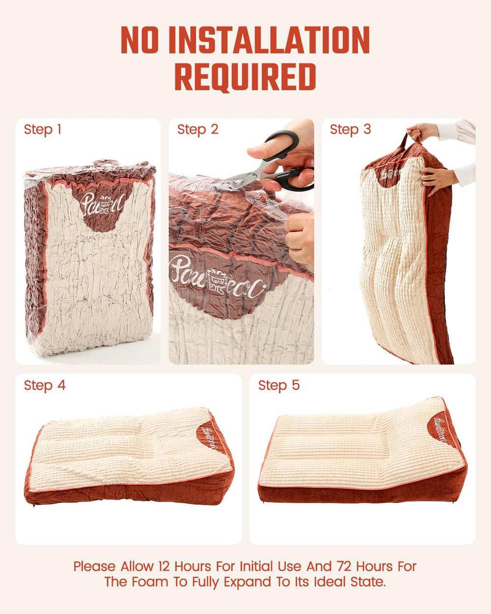 Pawccoli cama ideal para uso en casa o viajes.