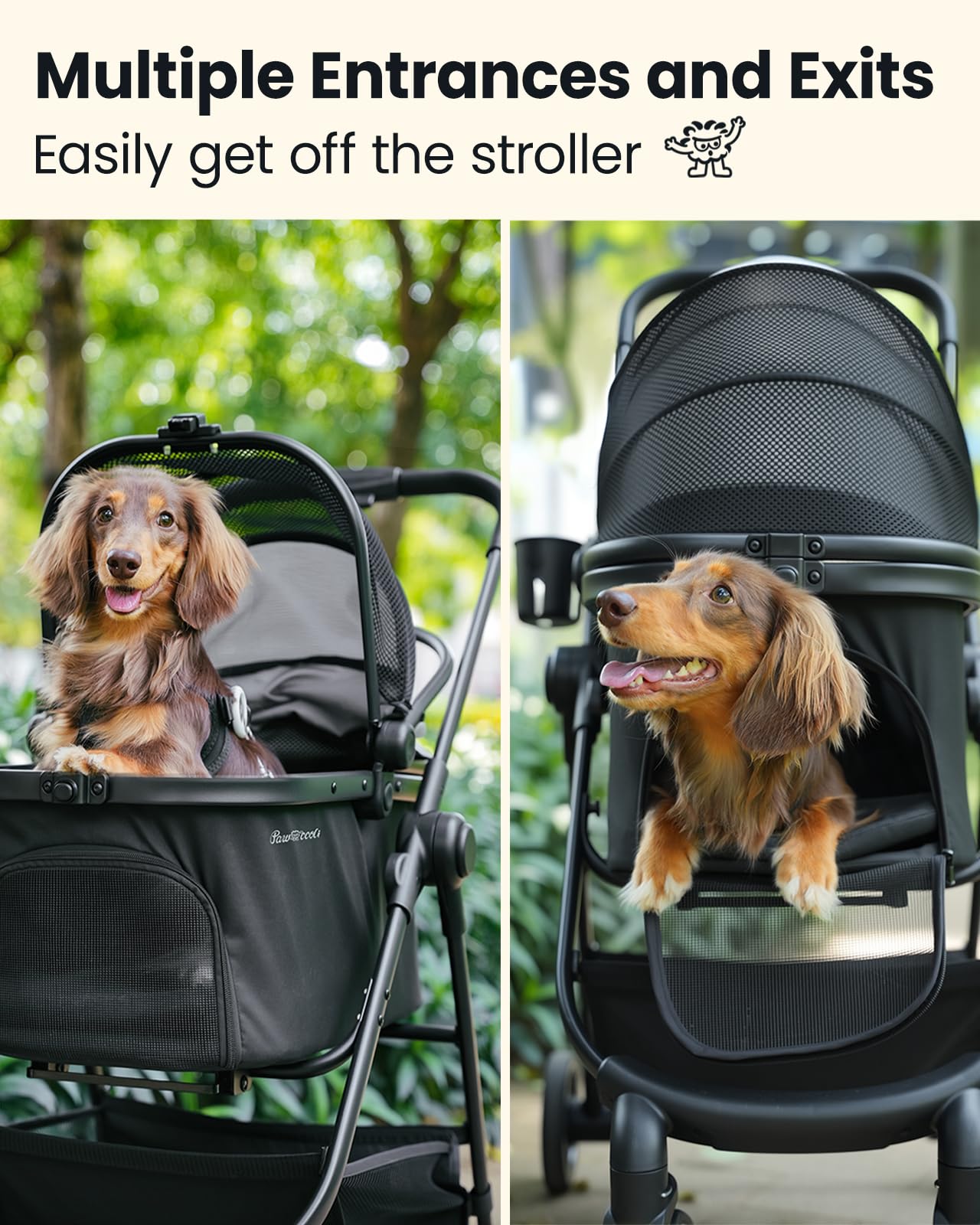 Pawccoli transportin-desmontable-mascotas: portaequipaje desmontable para mayor versatilidad.