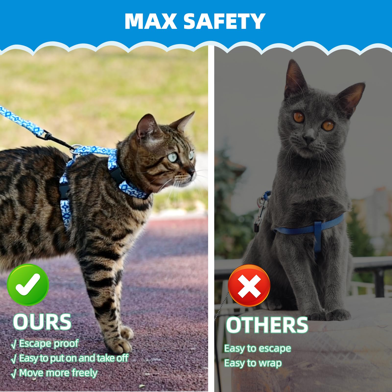 PAWCHIE arnés con campana, mayor visibilidad al exterior