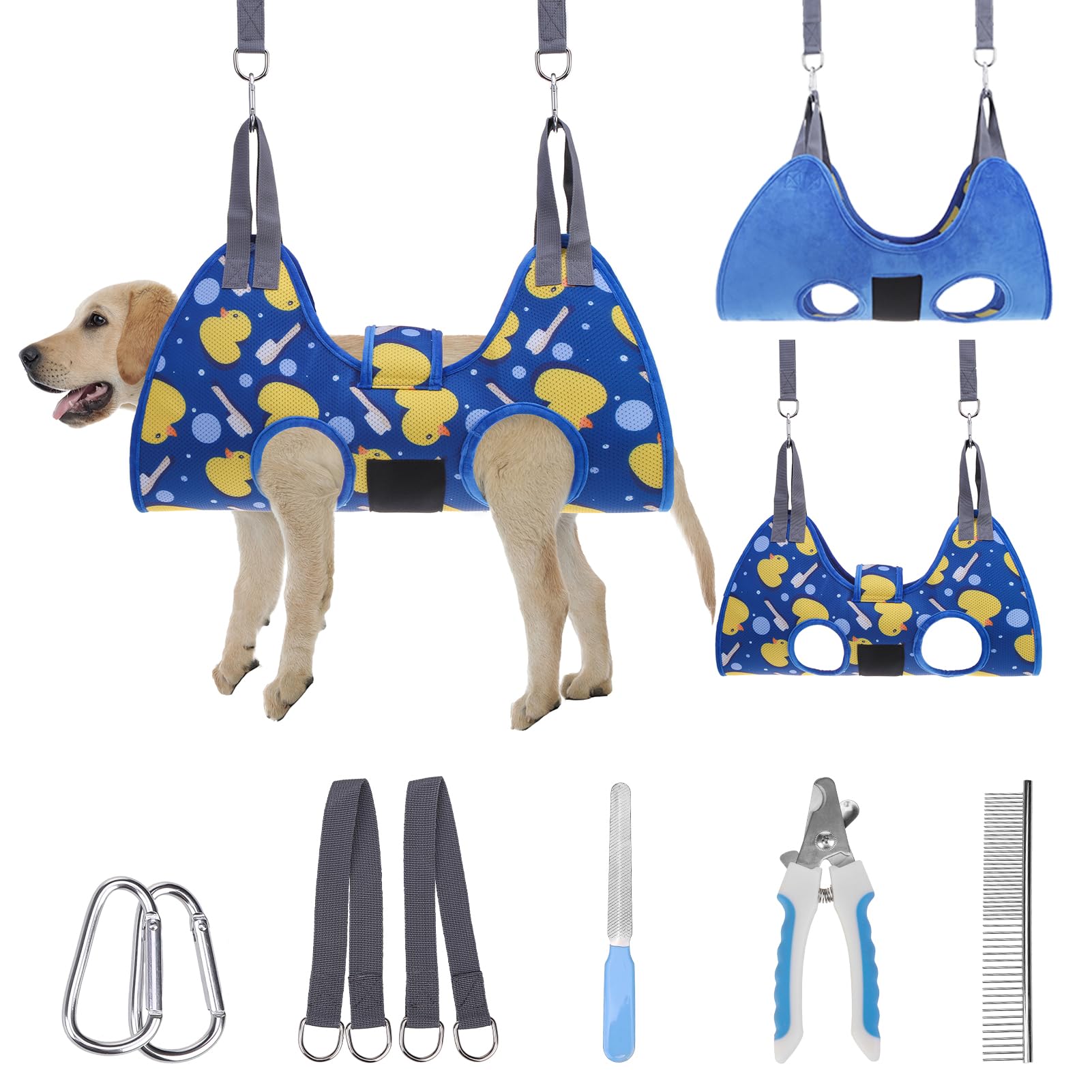 PAWCHIE hamaca grooming con accesorios completos para cuidado en casa
