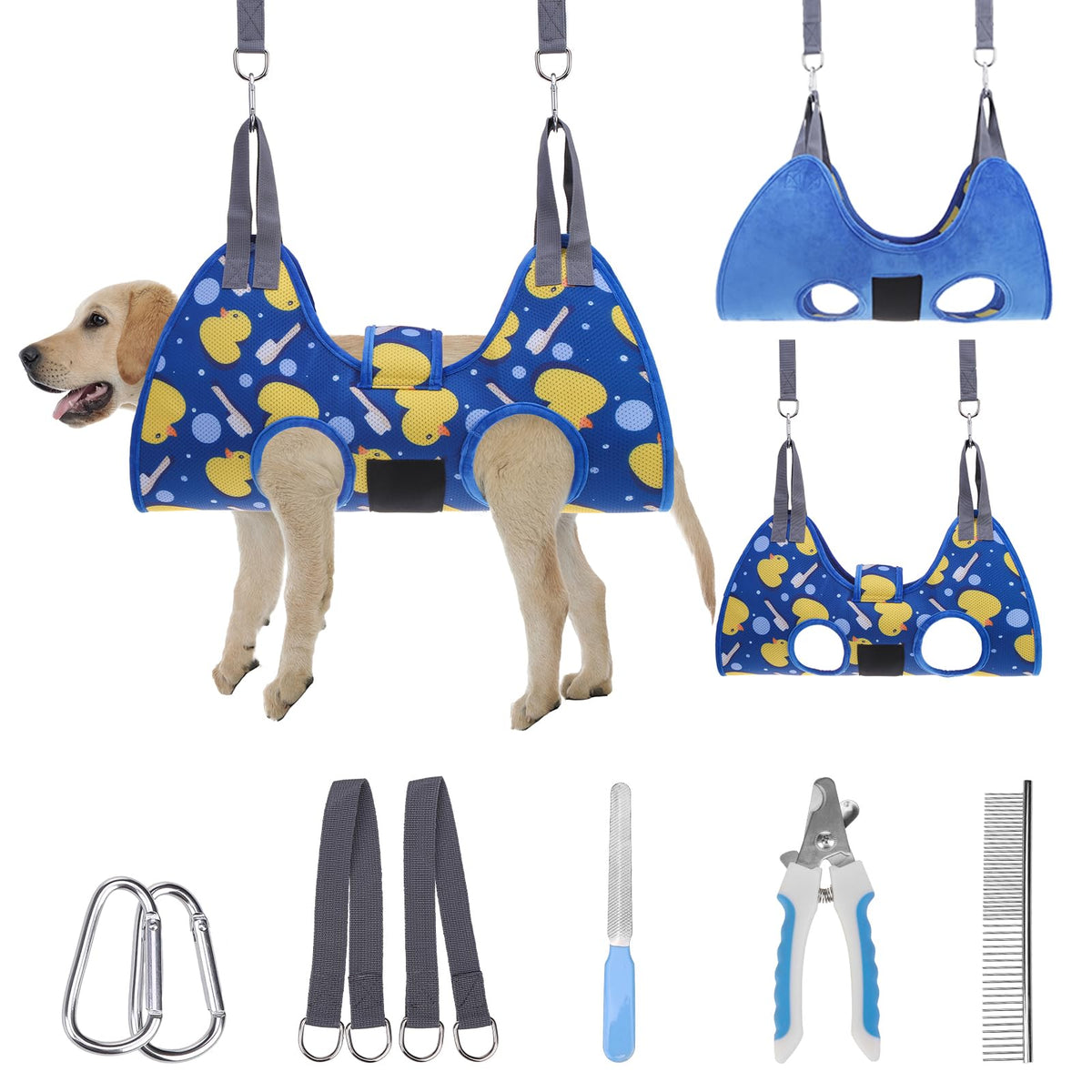 PAWCHIE hamaca grooming con accesorios completos para cuidado en casa