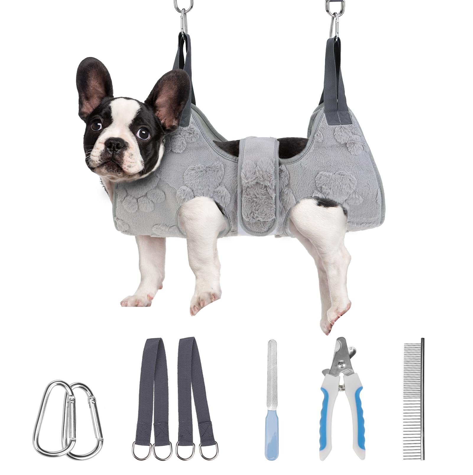 PAWCHIE hamaca de grooming para perros, visión general para uso cómodo en casa.