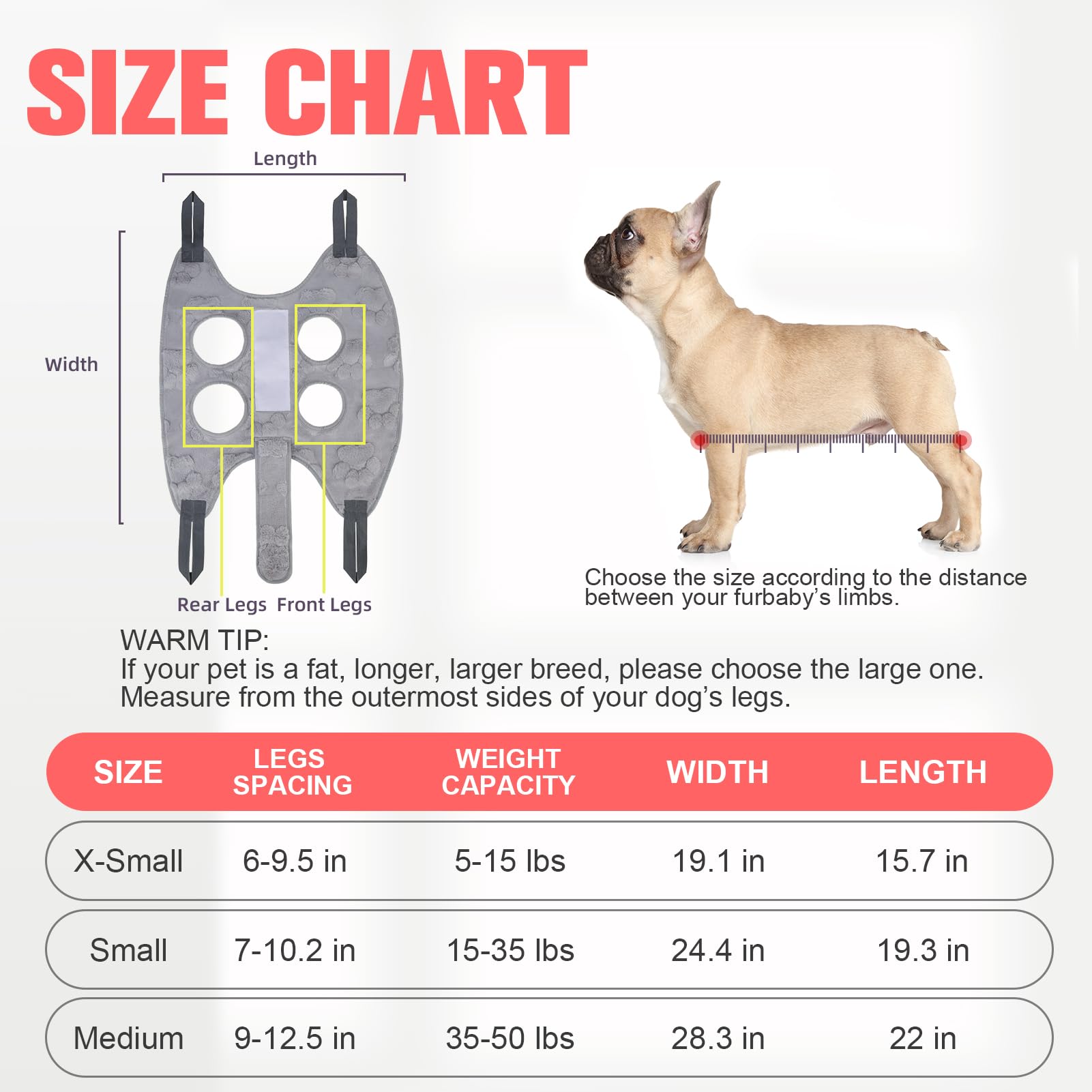 PAWCHIE hamaca resistente y lavable a máquina, fácil limpieza tras grooming.