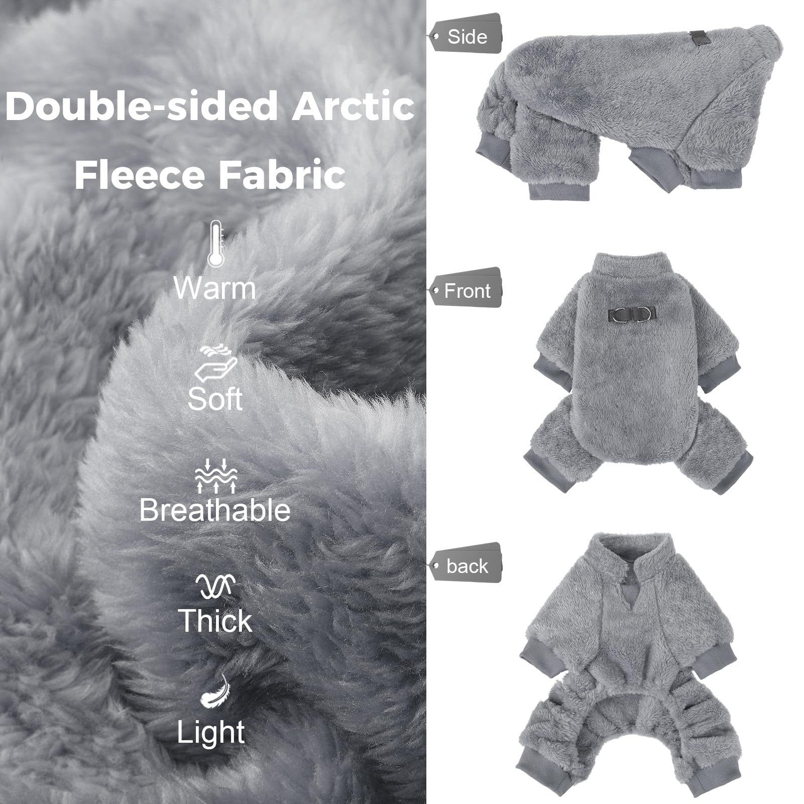 PAWCHIE pijama con cuello alto, enfoque cuello, mantiene el cuello caliente.