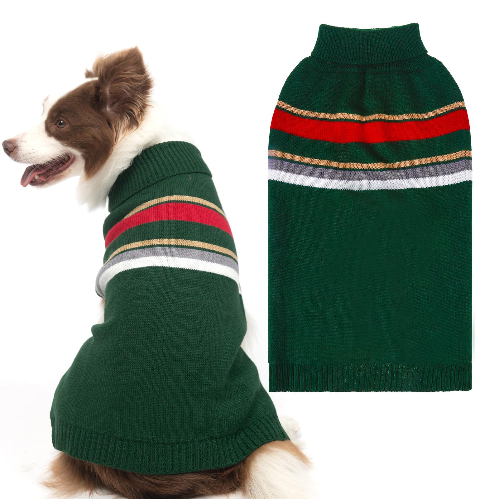 PAWCHIE sudadera frontal para perro grande con cuello alto, calor exterior