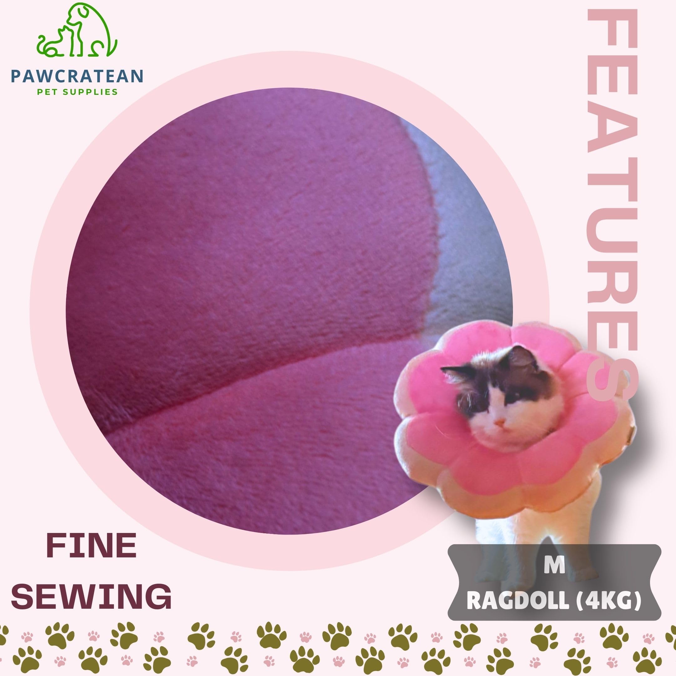 Pawcratean collar Isabelino fácil de limpiar para higiene continua