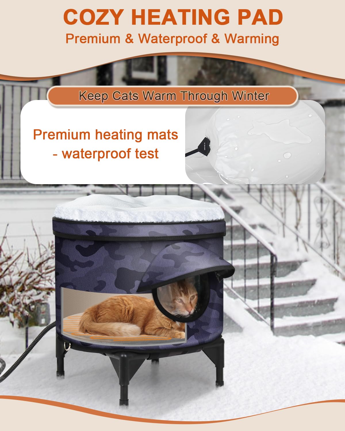 Pawcrux interior bien aislado con aluminio para mantener el calor de forma eficiente.