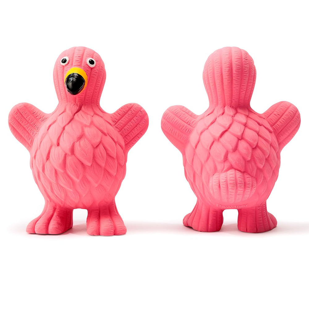 Pawdoer juguete flamenco en latex, juego versátil para interiores y exteriores.