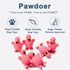 Pawdoer juguete flamenco en latex, perfecto para morder, lanzar y atrapar.