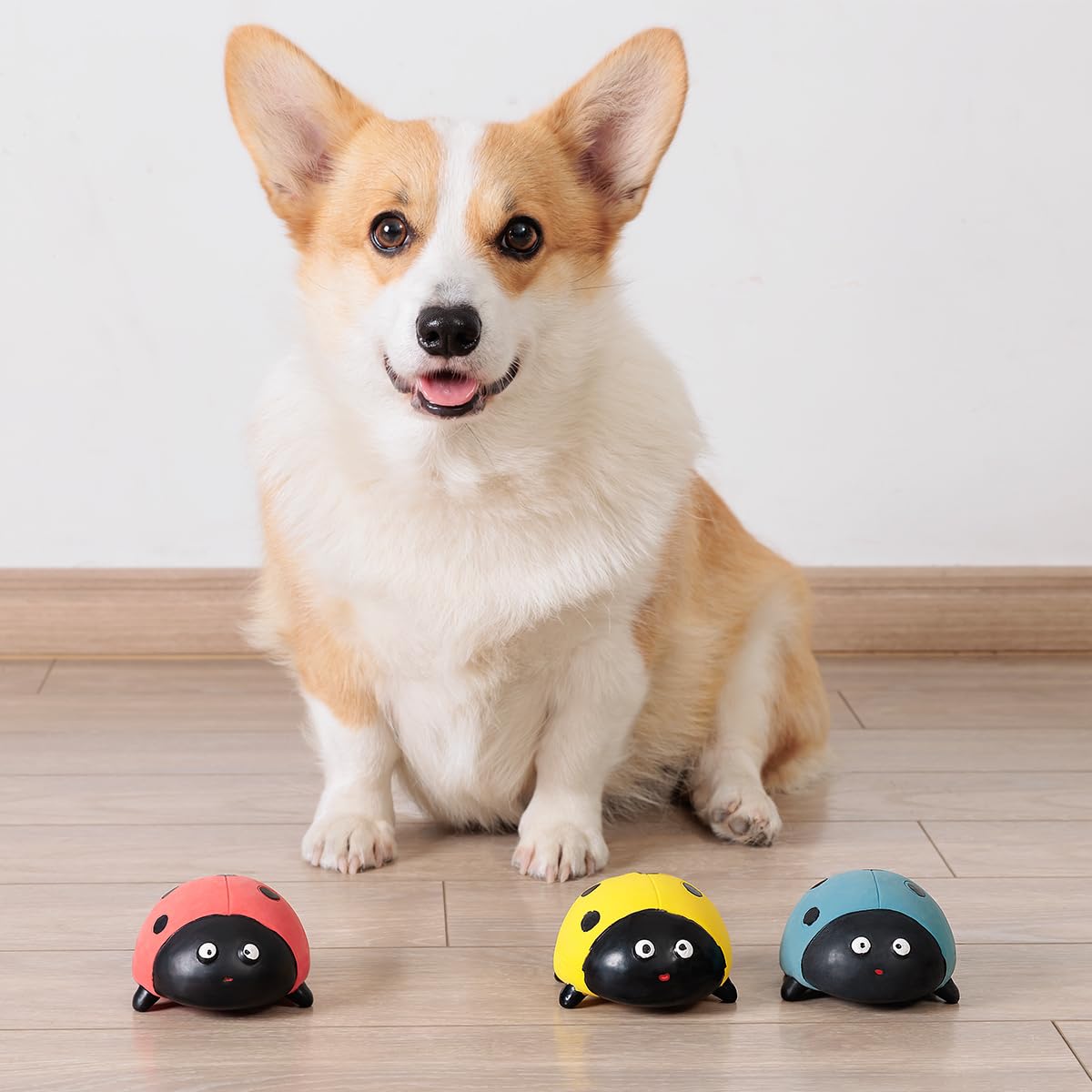 Pawdoer juguete para parque canino Ladybug, ideal para buscar y traer.