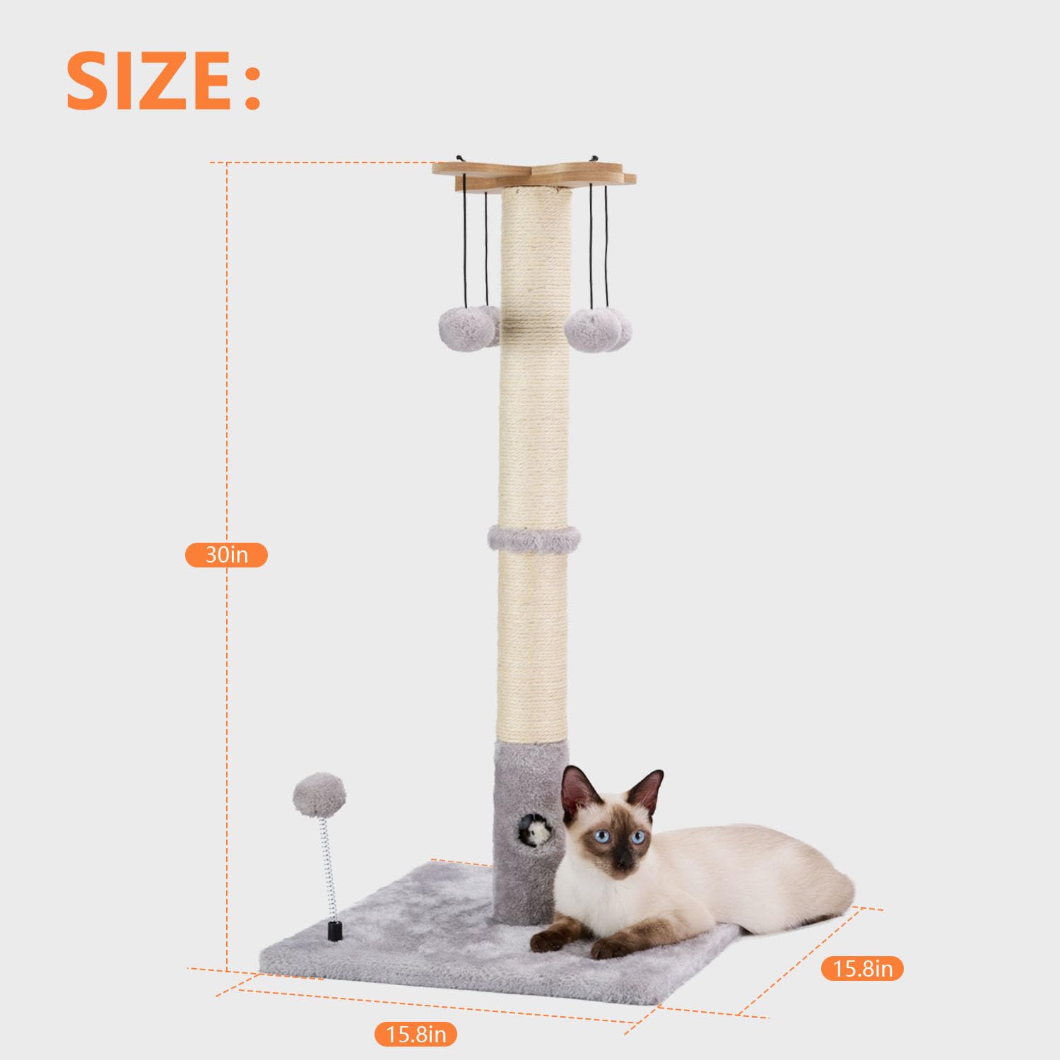 PAWSFANS juguetes colgantes con cuatro bolas para juego activo