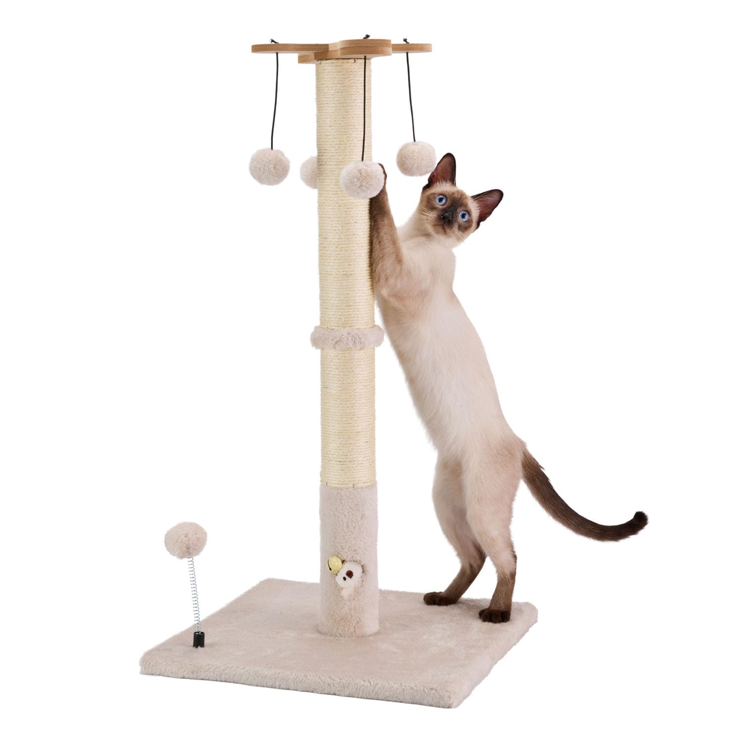 PAWSFANS poste rasguño gato 30 pulgadas, ideal para rascar y estirarse sin dañar muebles