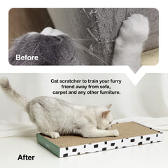 PAWSFANS rasca-gato cartón duradero para interior ideal para entrenamiento felino