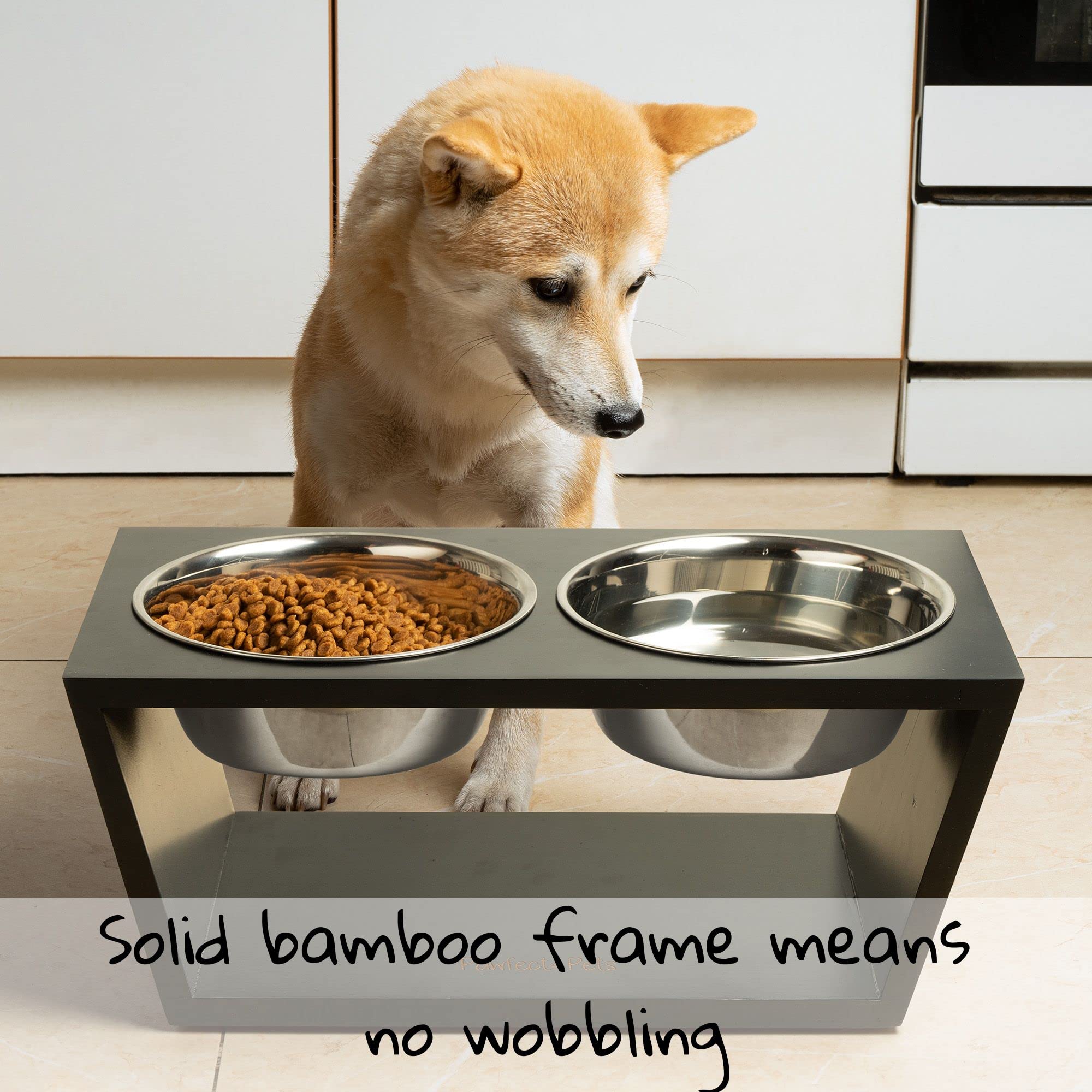 Pawfect Pets cuencos de acero inoxidable, cuatro piezas para comidas limpias