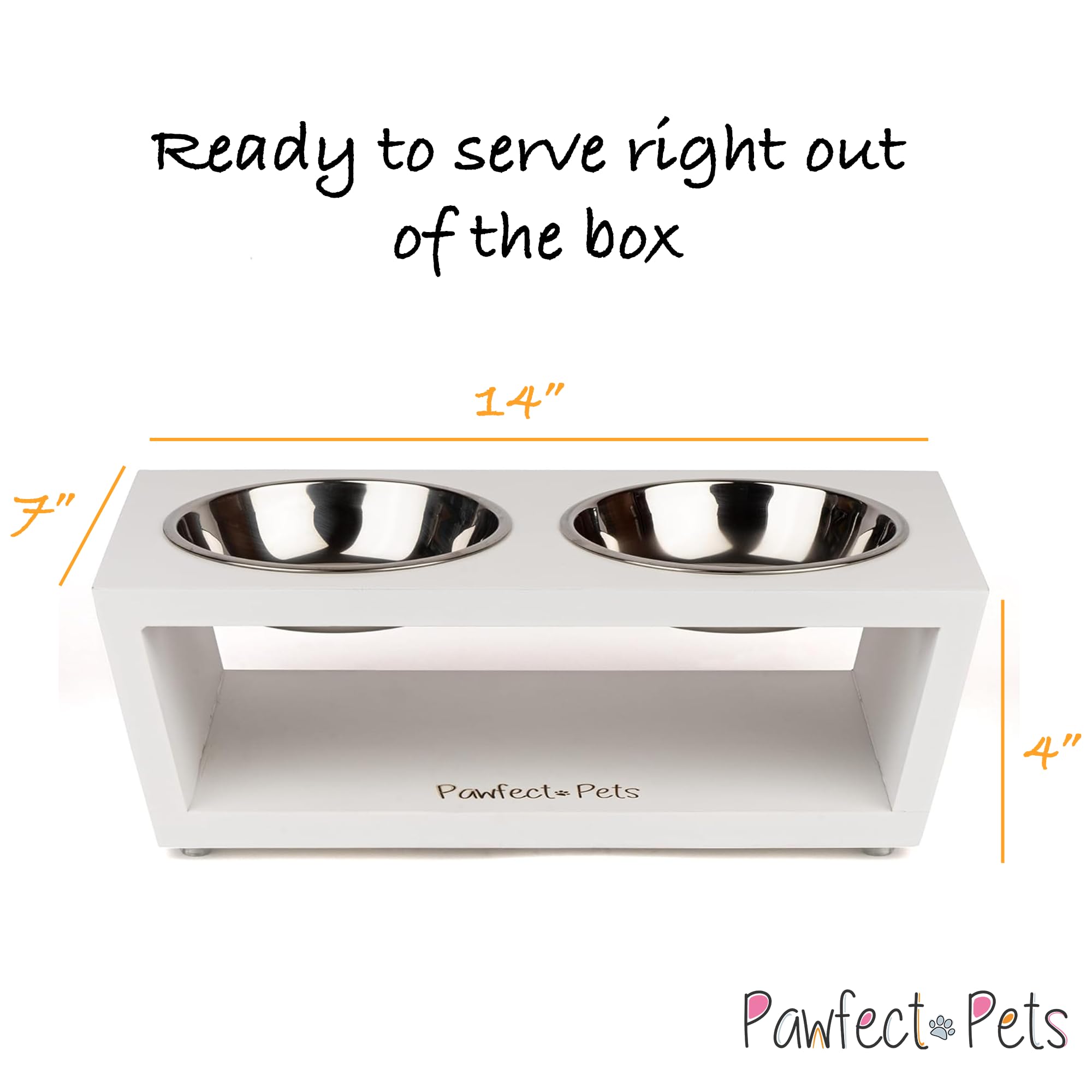 Diseno compacto de Pawfect Pets, facilidad de limpieza en blanco.