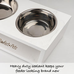 Soporte de tazones elevados Pawfect Pets, diseño duradero y estable.