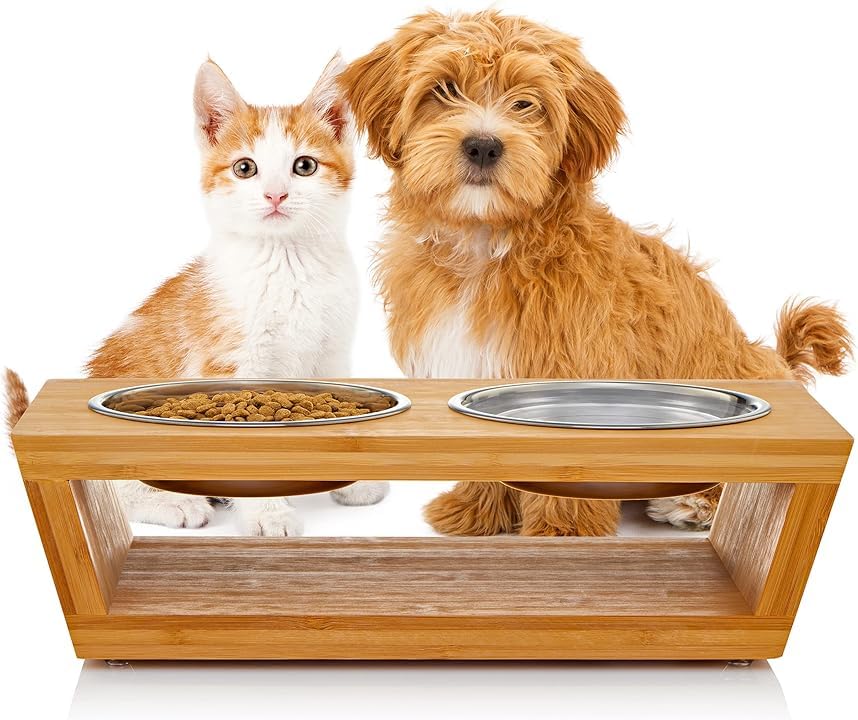 Uso diario para perros pequeños con tazones elevados de Pawfect Pets.