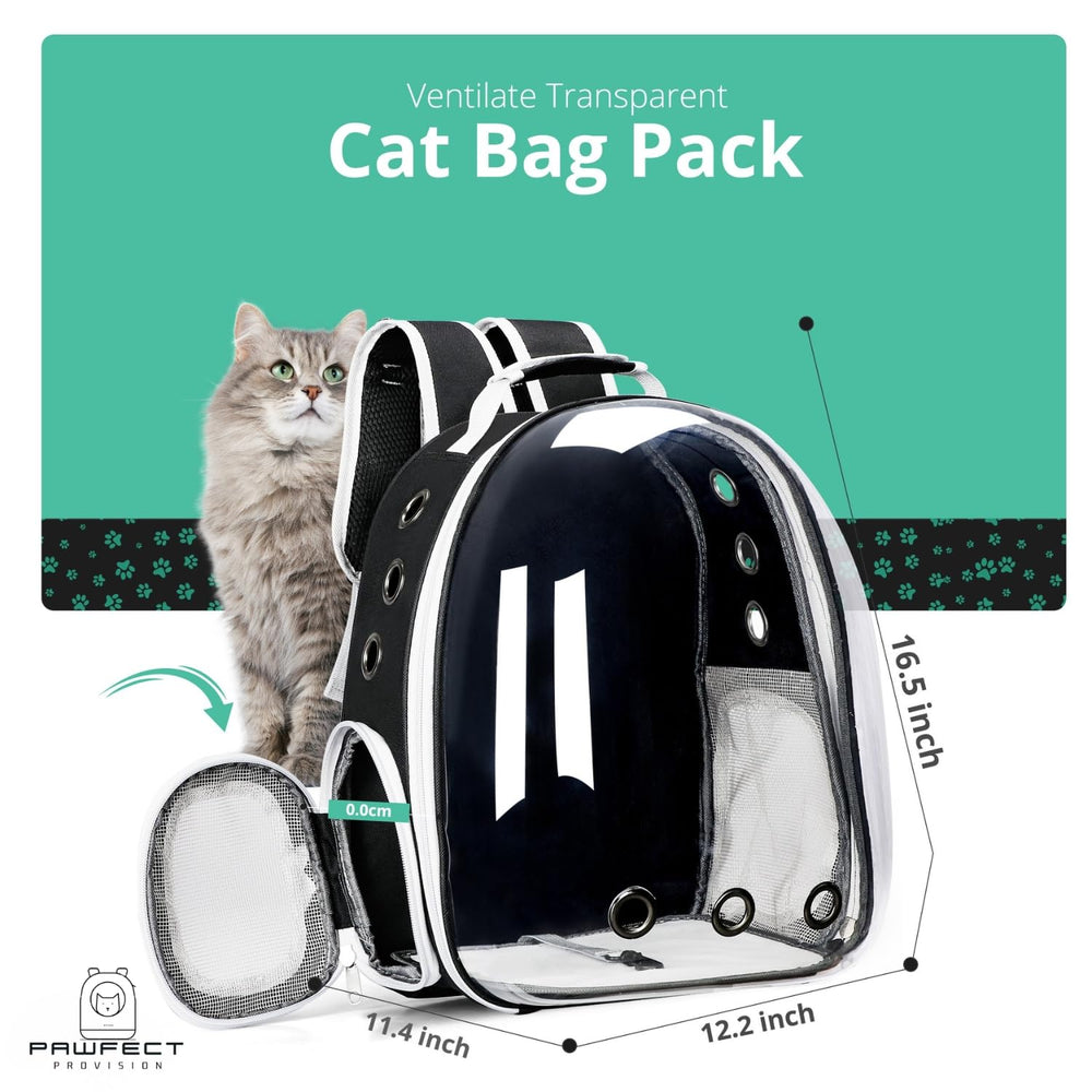 Mochila para gatos con buena ventilación gracias a paneles de malla