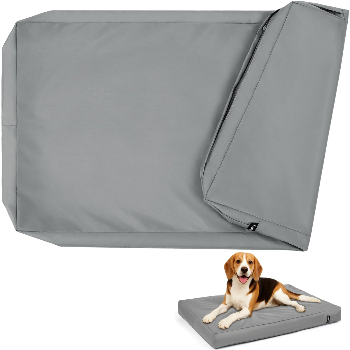 PAWFINITY cubierta impermeable para cama de perro de 36 pulgadas, mantiene seco el área de descanso.